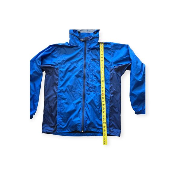 Columbia Mens Blue Navy Long Sleeve Full Zip Windbreaker Jacket Size M Pockets - Picture 3 of 7